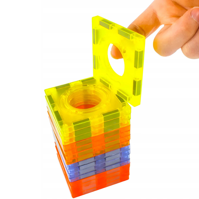 Magnetická guľôčková dráha so svetlom (75 ks)