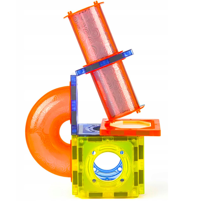 Magnetická guľôčková dráha so svetlom (75 ks)