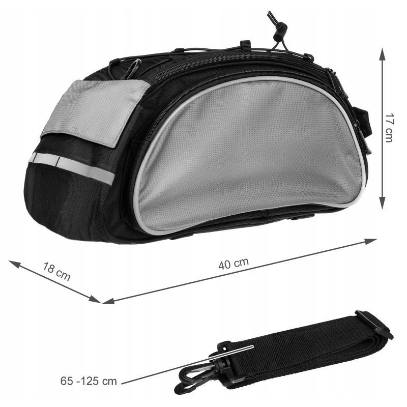 Brašňa / taška na nosič bicykla 13l