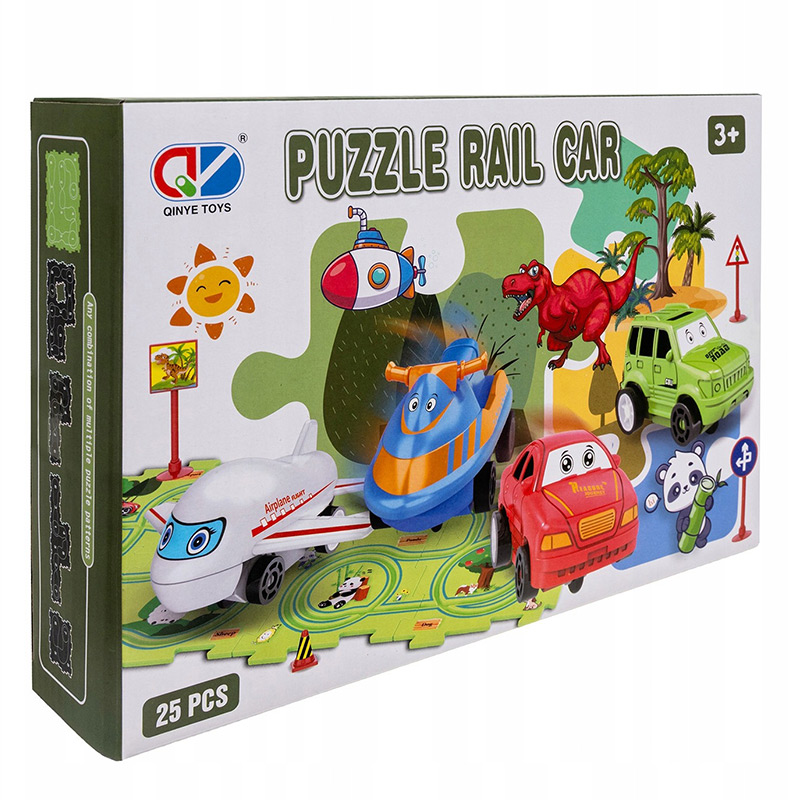Interaktívna puzzle dráha s autíčkami na batérie a dopravnými značkami