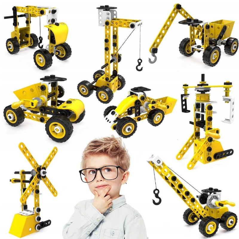 Kreatívna 100-dielna stavebnica pre deti 8v1 - Vozidlá