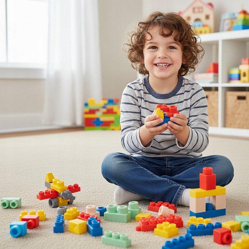 Gumové senzorické kocky pre najmenšie deti - Kreatívna 80 dielna sada