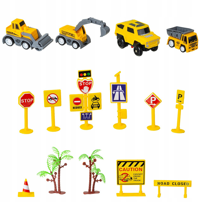 Autodráha s autíčkom na batérie - Na stavbe (255 dielna sada)