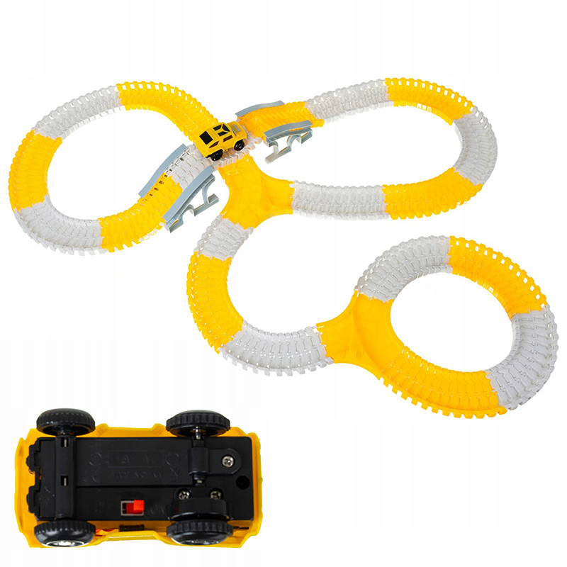 Autodráha s autíčkom na batérie - Na stavbe (255 dielna sada)