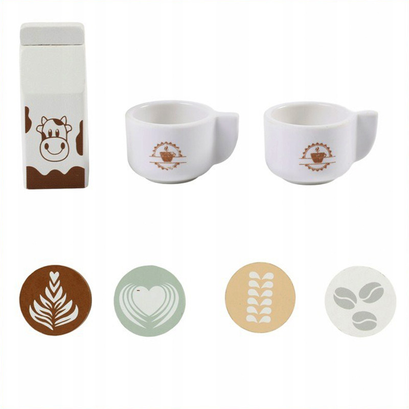 Drevený kávovar pre deti s príslušenstvom