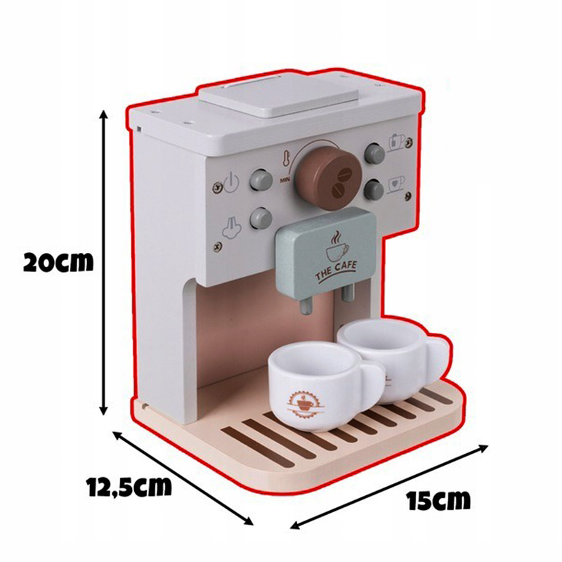 Drevený kávovar pre deti s príslušenstvom