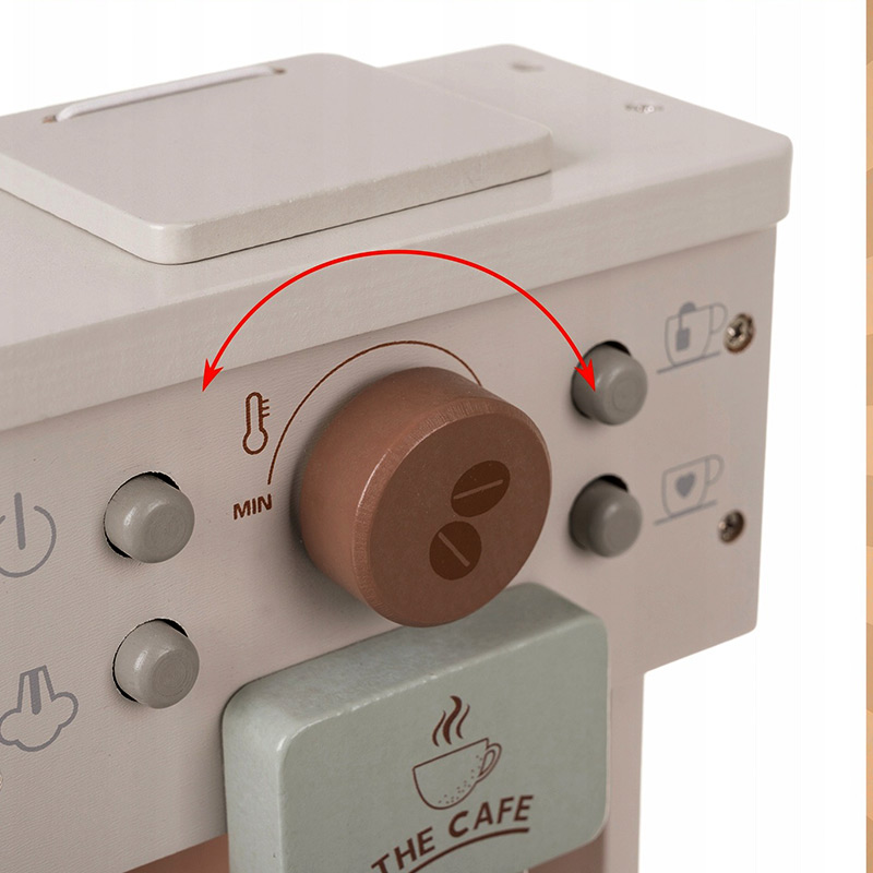 Drevený kávovar pre deti s príslušenstvom