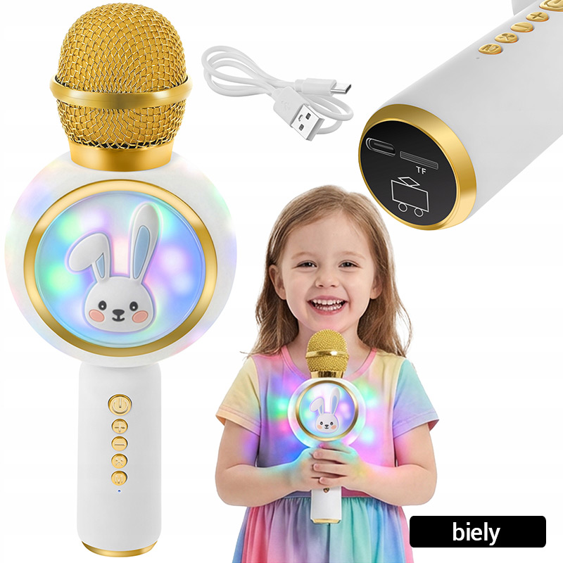 Bluetooth karaoke mikrofón s reproduktorom - Zajačik (rôzne farby)