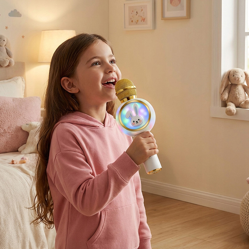 Bluetooth karaoke mikrofón s reproduktorom - Zajačik (rôzne farby)