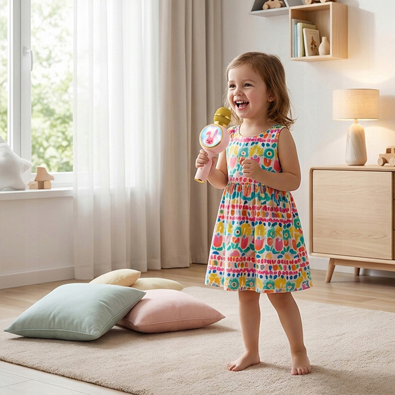 Bluetooth karaoke mikrofón s reproduktorom - Zajačik (rôzne farby)