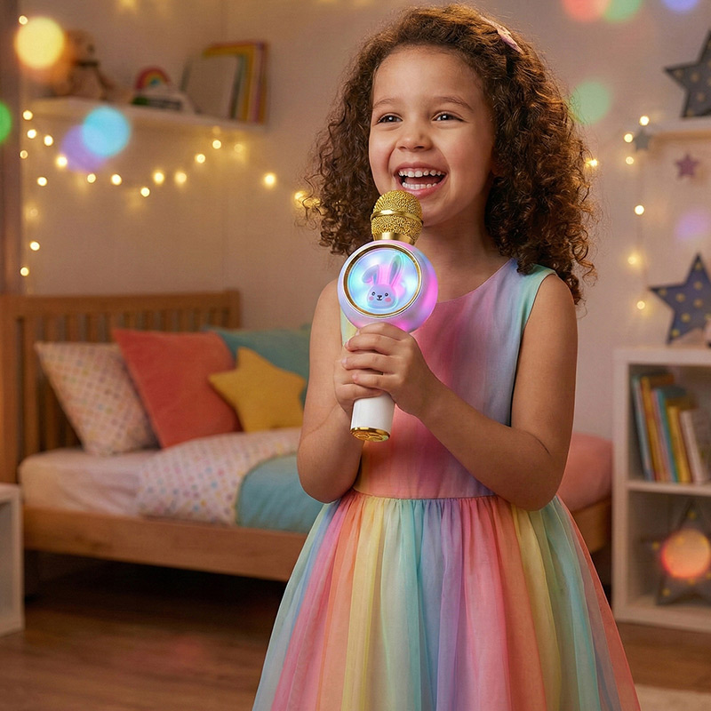 Bluetooth karaoke mikrofón s reproduktorom - Zajačik (rôzne farby)