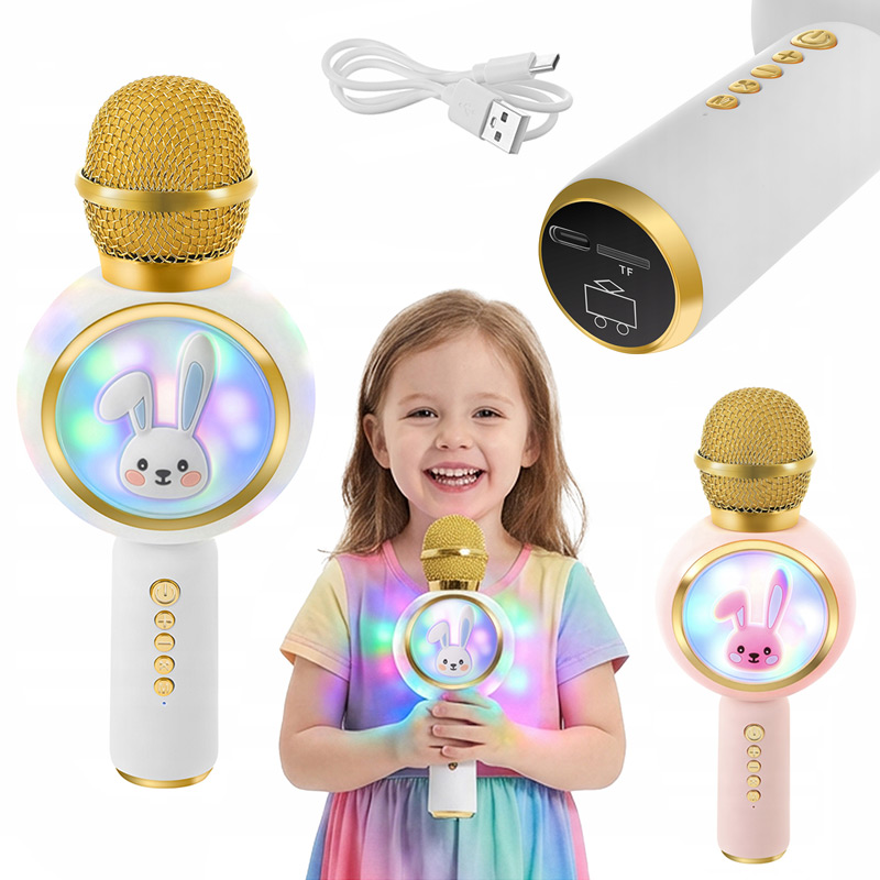 Bluetooth karaoke mikrofón s reproduktorom - Zajačik (rôzne farby)